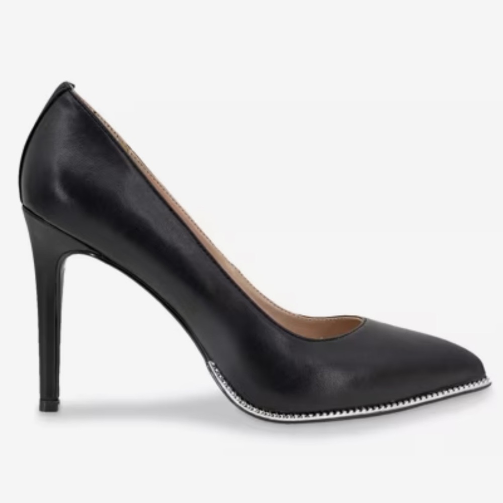 🆕 BCB GENERATION Black HARLIA Pumps with Front Silver Chain Accent. - Picture 4 of 12